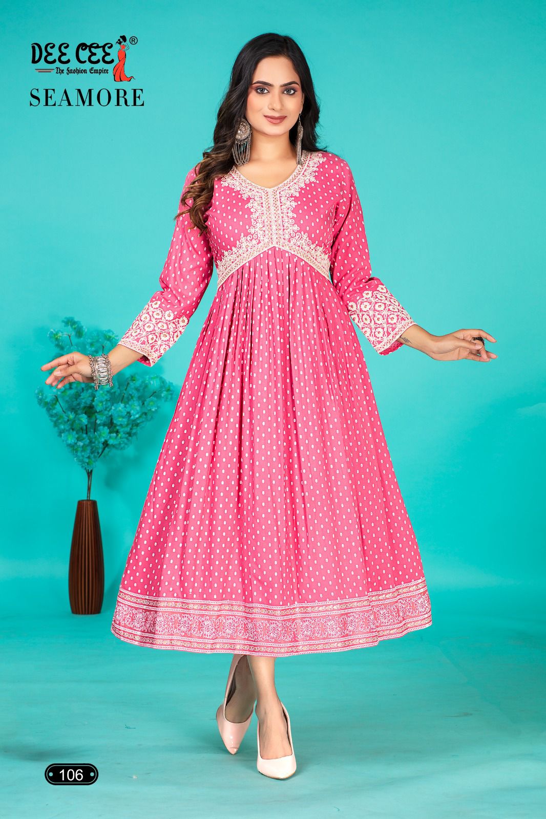 Seamore By Dee Cee Rayon Designer Aliya Cut Printed Kurti Wholesale Online
